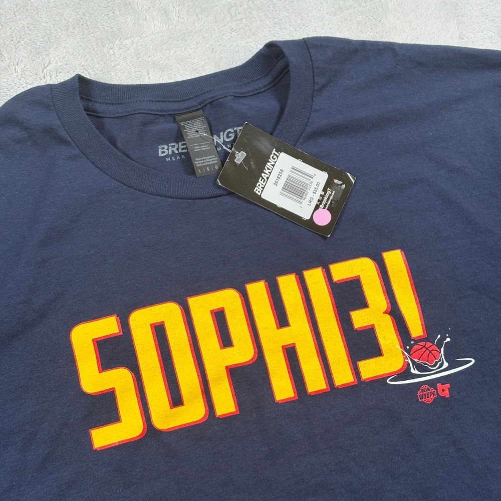 BreakingT Sophie Cunningham WNBA Indiana Fever Blue Graphic T-Shirt Mens Large